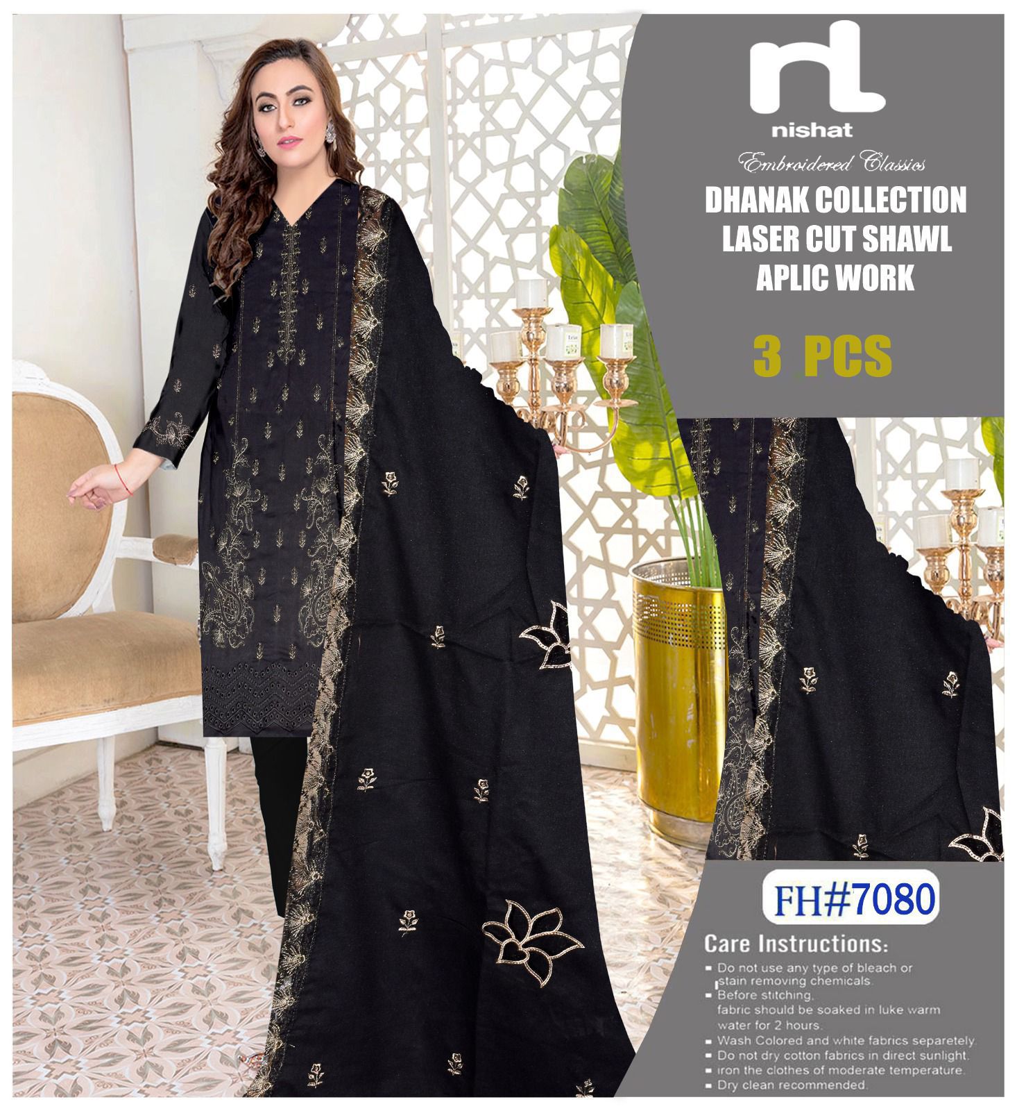 Brand Nishat Vol'24 Available in Dhanak Fabrics 3pc!!