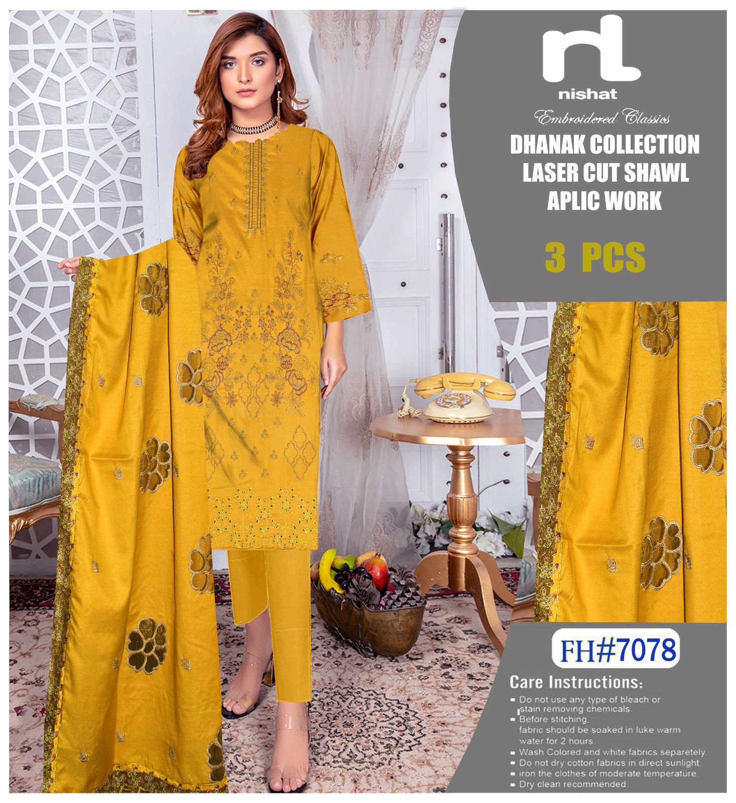 Brand Nishat Vol'24 Available in Dhanak Fabrics 3pc!!